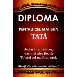Diploma magnetica A6, Pentru cel mai bun tata
